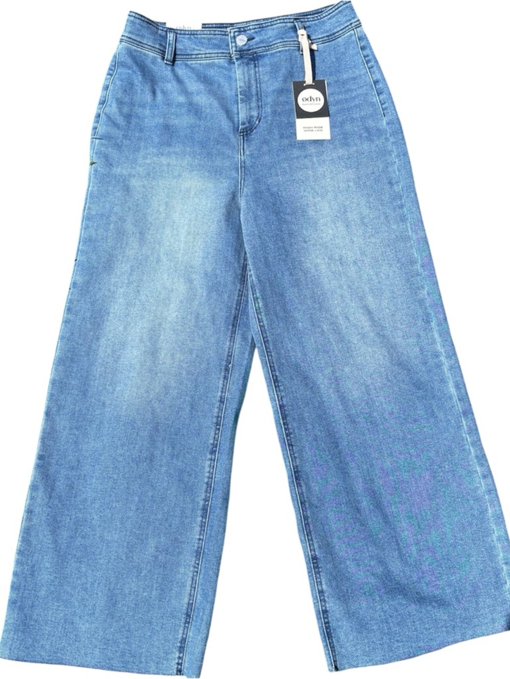 Odyn High Rise Wide Leg Medium Blue Wash Denim Jeans Size 8/28